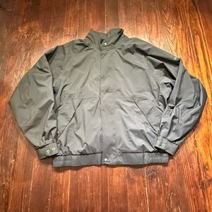 DryJoys by FootJoy Jacket Mens‎ Large Black Full Zip & Snap L/S Wind Rain Golf